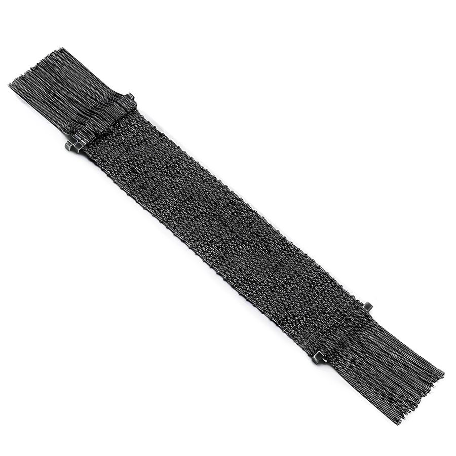 Silver knit bracelet with fringes SCIARPE | BR 4CMAGN